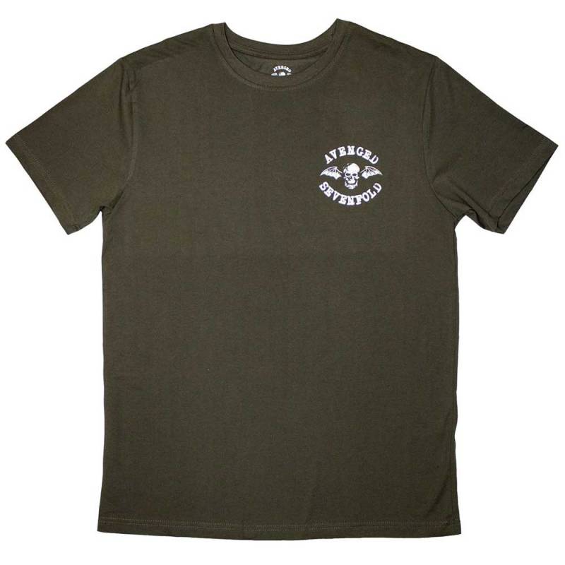 【予約商品】AVENGED SEVENFOLD バンドTシャツ ユニセックス: Mini Classic Deathbat (Green)