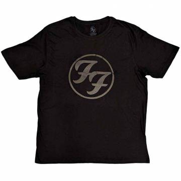 【予約商品】FOO FIGHTERS バンドTシャツ ユニセックス: FF Logo (Black) (Hi-Build) - BLACK