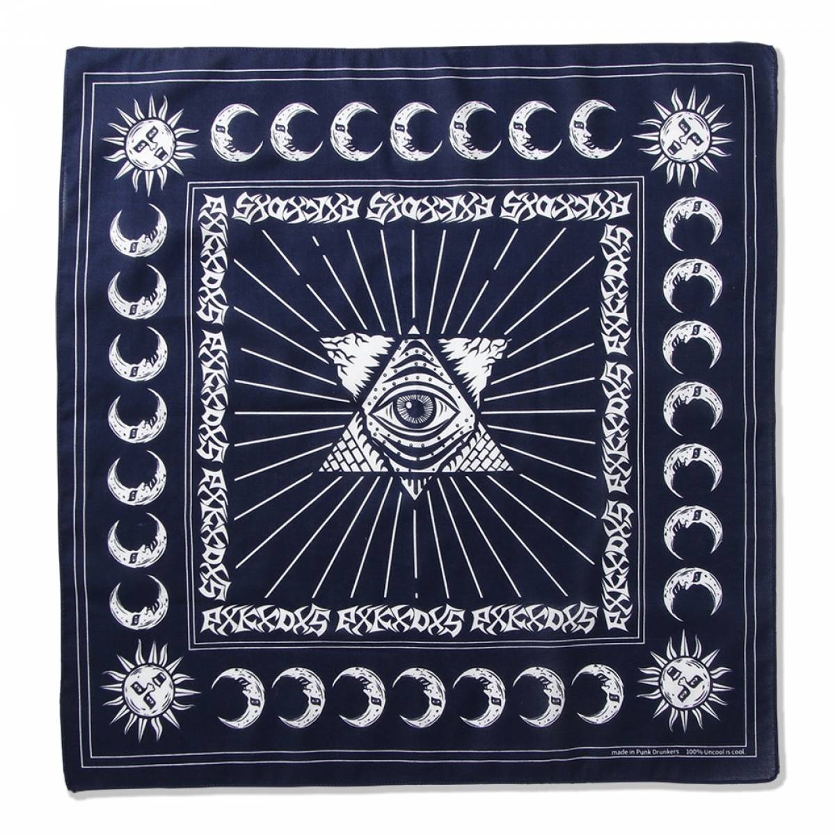 【予約商品】PUNK DRUNKERS (パンクドランカーズ) 目力バンダナ - NAVY