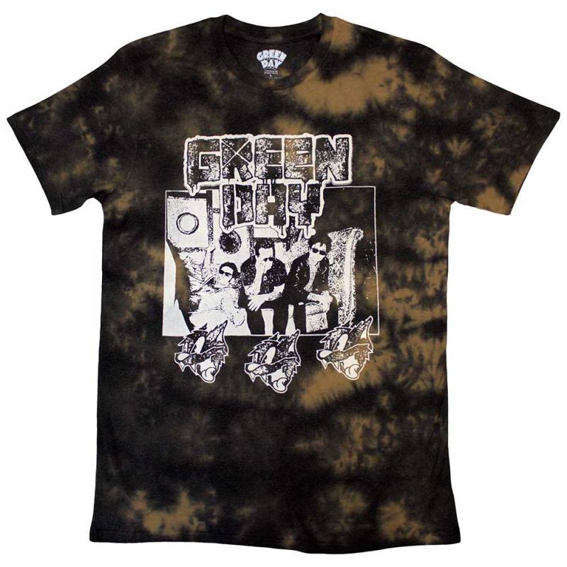 【予約商品】GREEN DAY バンドTシャツ ユニセックス: Rev Radio (Black) (Wash Collection) - BLACK
