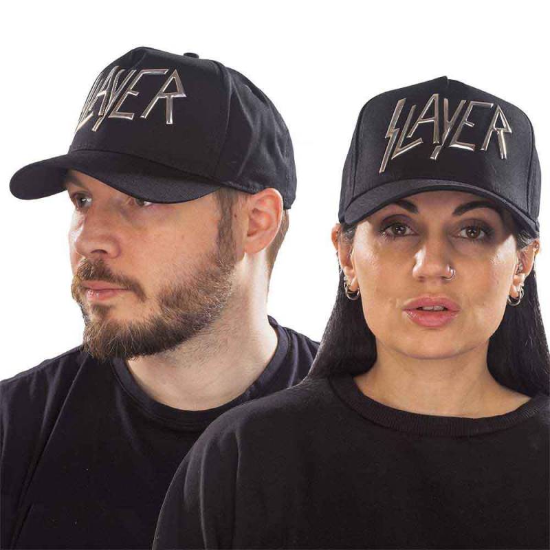 【予約商品】SLAYER Unisex Baseball Cap: Sonic Silver Logo (Black)