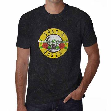 【予約商品】GUNS N' ROSES バンドTシャツ ユニセックス: Classic Logo (Black) (Wash Collection) - BLACK