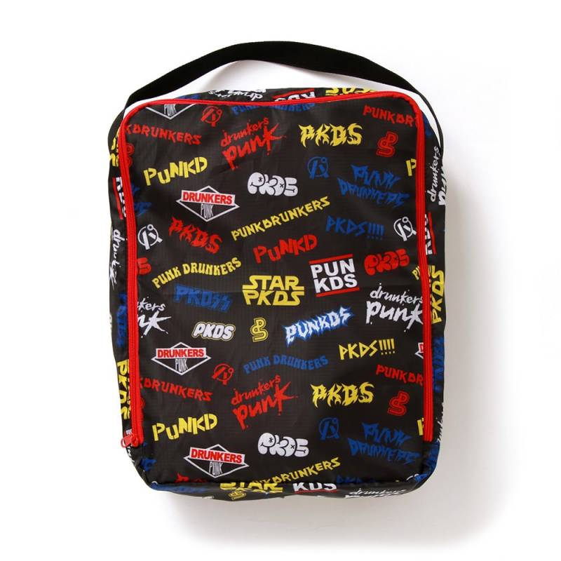 【予約商品】PUNK DRUNKERS (パンク・ドランカーズ) 総柄シューズBAG - PDSロゴ