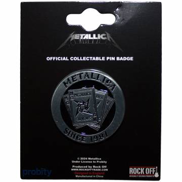 【予約商品】METALLICA Pin Badge: 30th Anniversary Playing Card