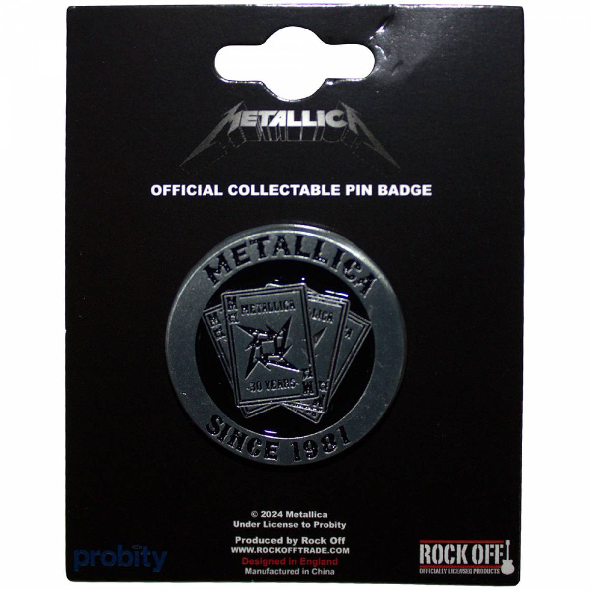 【予約商品】METALLICA Pin Badge: 30th Anniversary Playing Card