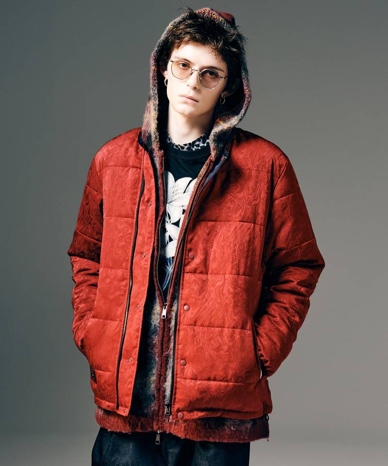 【予約商品】glamb(グラム)Paisley Padded Jacket / ペイズリーパデッドジャケット - Red