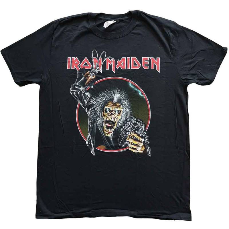 【予約商品】IRON MAIDEN バンドTシャツ ユニセックス: Eddie Hook (Black)