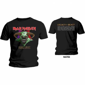 【予約商品】IRON MAIDEN バンドTシャツ ユニセックス: Legacy of the Beast Tour (Back Print) - BLACK