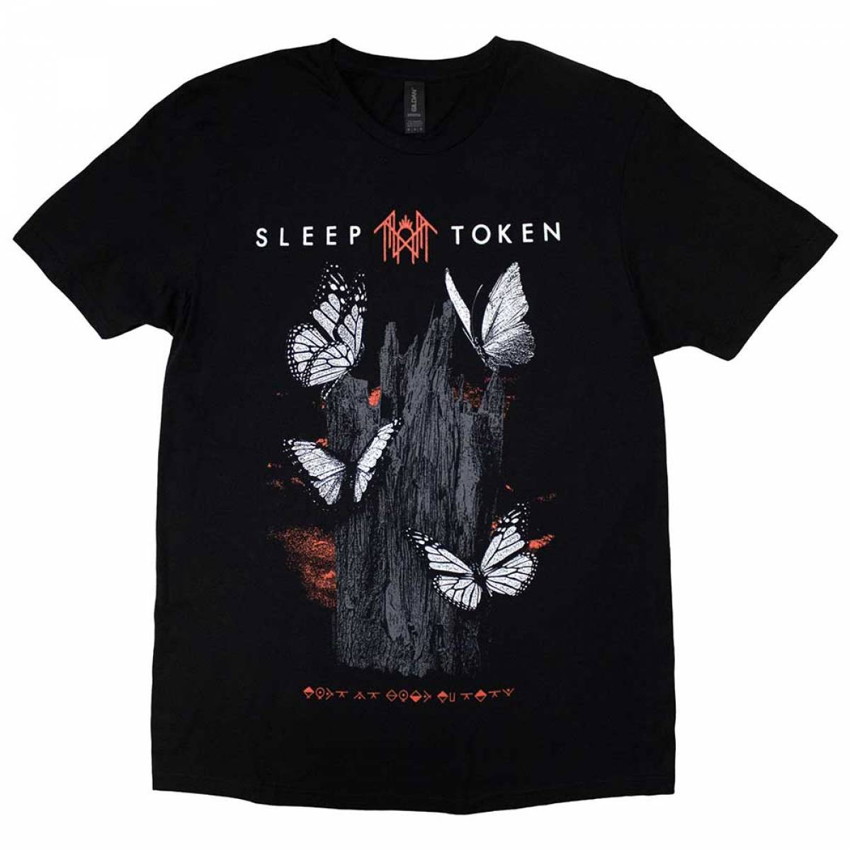 【予約商品】SLEEP TOKEN バンドTシャツ ユニセックス: Butterflies (Black) - BLACK