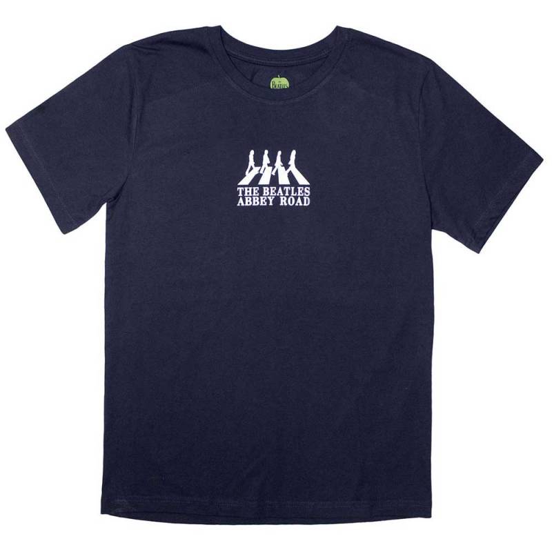 【予約商品】THE BEATLES バンドTシャツ ユニセックス: Mini Abbey Road Crossing Silhouette (Navy Blue)