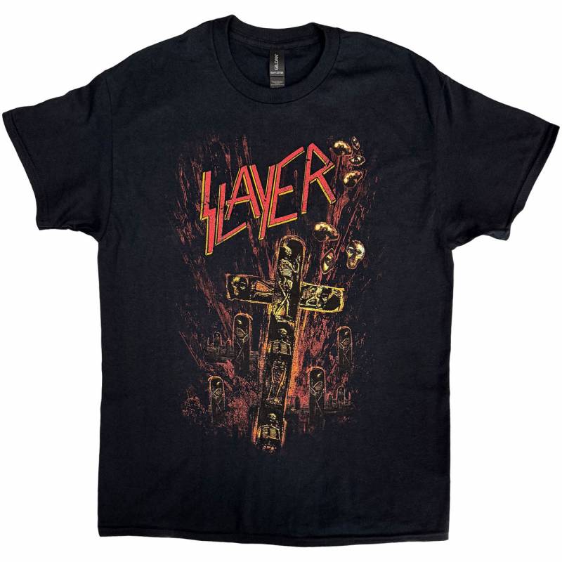 【予約商品】SLAYER バンドTシャツ ユニセックス: Blood Red (Black)