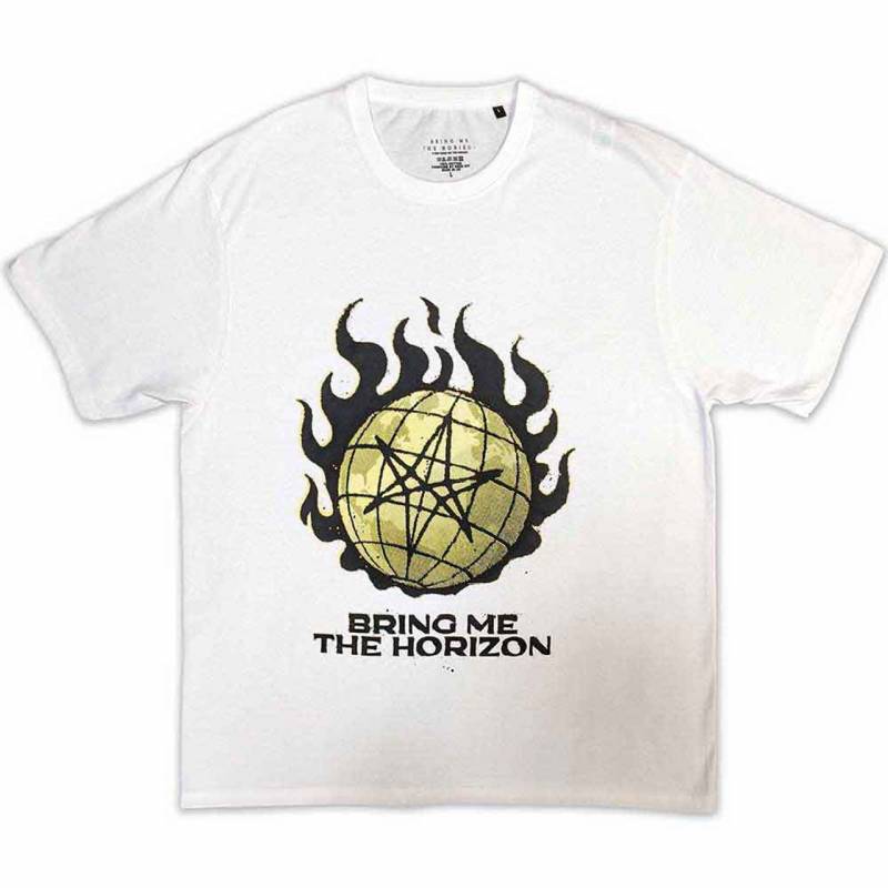 【予約商品】BRING ME THE HORIZON バンドTシャツ ユニセックス: Globe Yellow (Yellow)