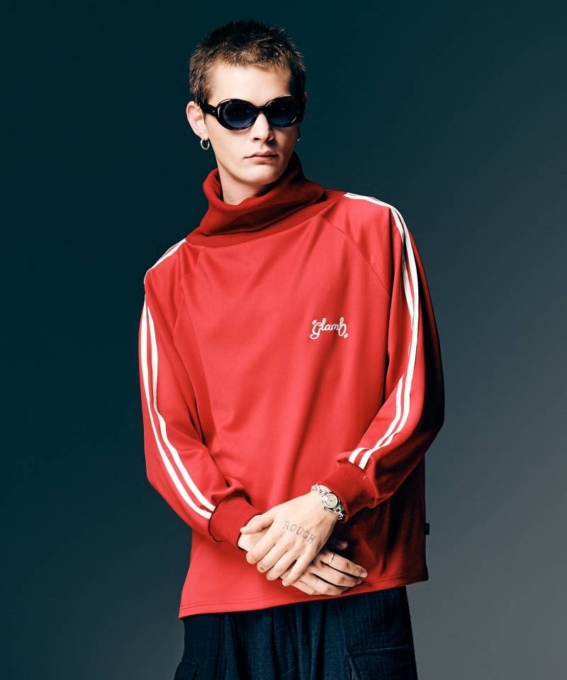 【予約商品】glamb(グラム)Turtleneck Jersey / タートルネックジャージ - Red