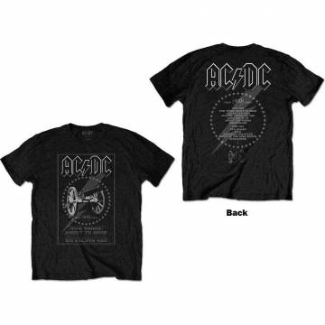 【予約商品】AC/DC バンドTシャツ ユニセックス: FTATR 40th Monochrome (Black) (Back Print) - BLACK