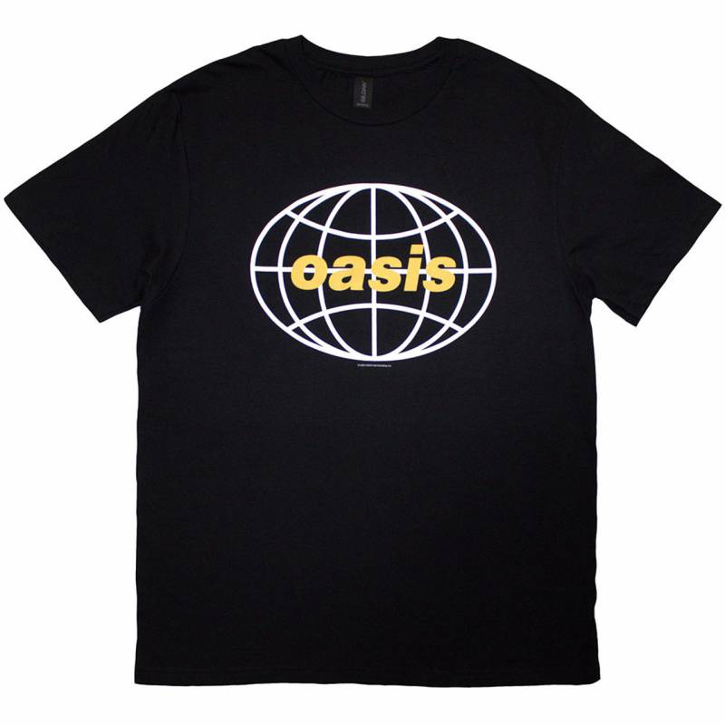 【予約商品】OASIS バンドTシャツ ユニセックス: Globe Logo (Black)