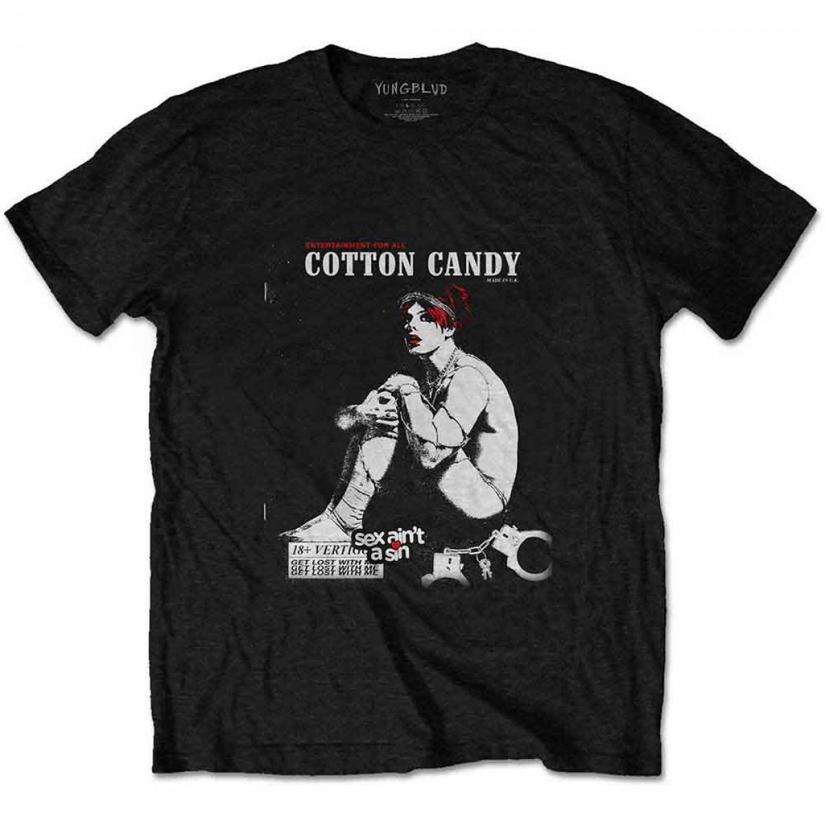 【予約商品】YUNGBLUD バンドTシャツ ユニセックス: Cotton Candy (Black) - BLACK
