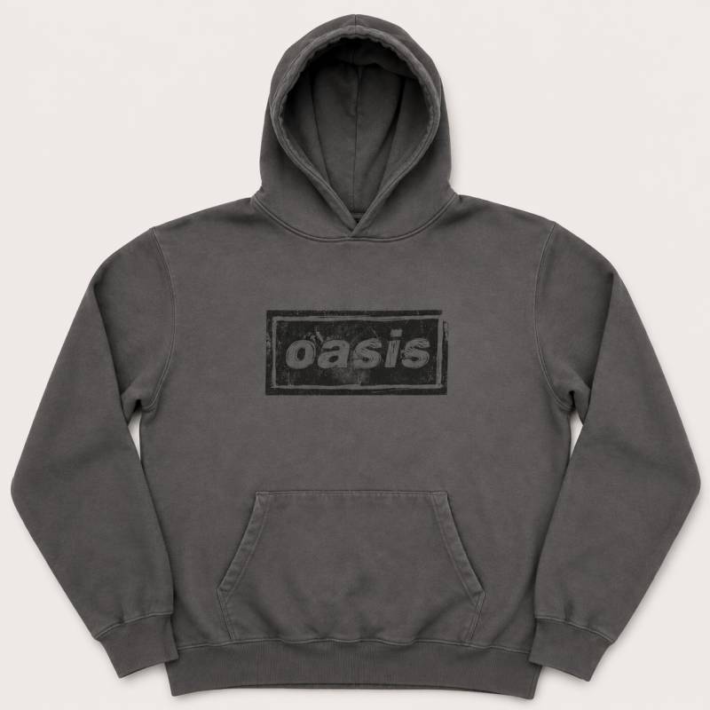 【予約商品】OASIS Unisex Pullover Hoodie: Lino Logo (Charcoal Grey) (Ex-Tour)