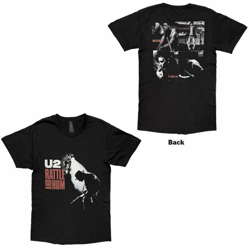 【予約商品】U2 バンドTシャツ ユニセックス: Rattle And Hum Photos (Black) (Back Print)