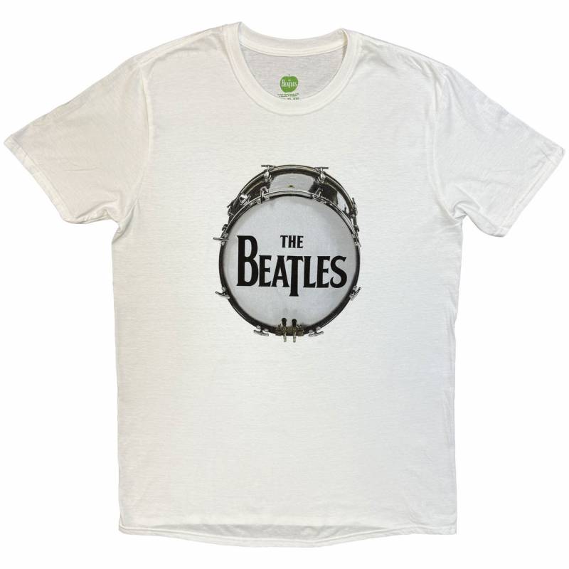 【予約商品】THE BEATLES バンドTシャツ ユニセックス: Original Drum Skin (White)