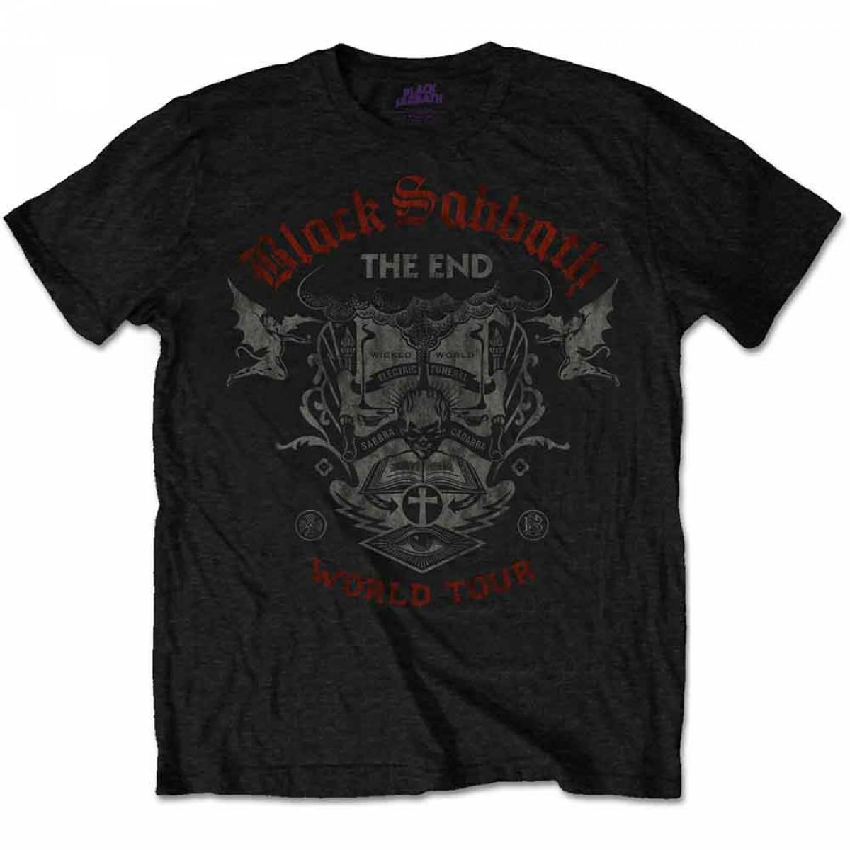 【予約商品】BLACK SABBATH バンドTシャツ ユニセックス: The End Reading Skull - BLACK