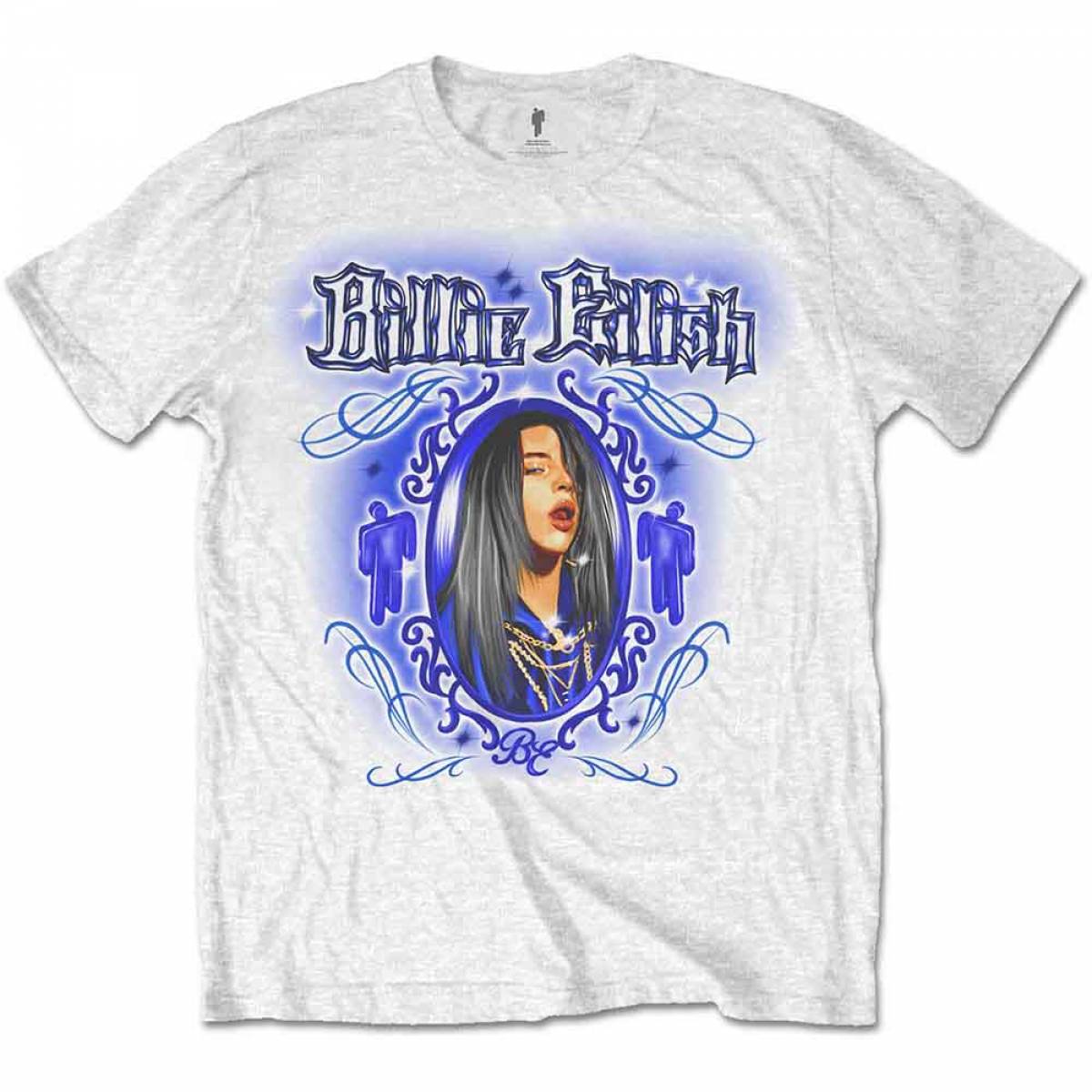 【予約商品】BILLIE EILISH バンドTシャツ ユニセックス: Airbrush - WHITE