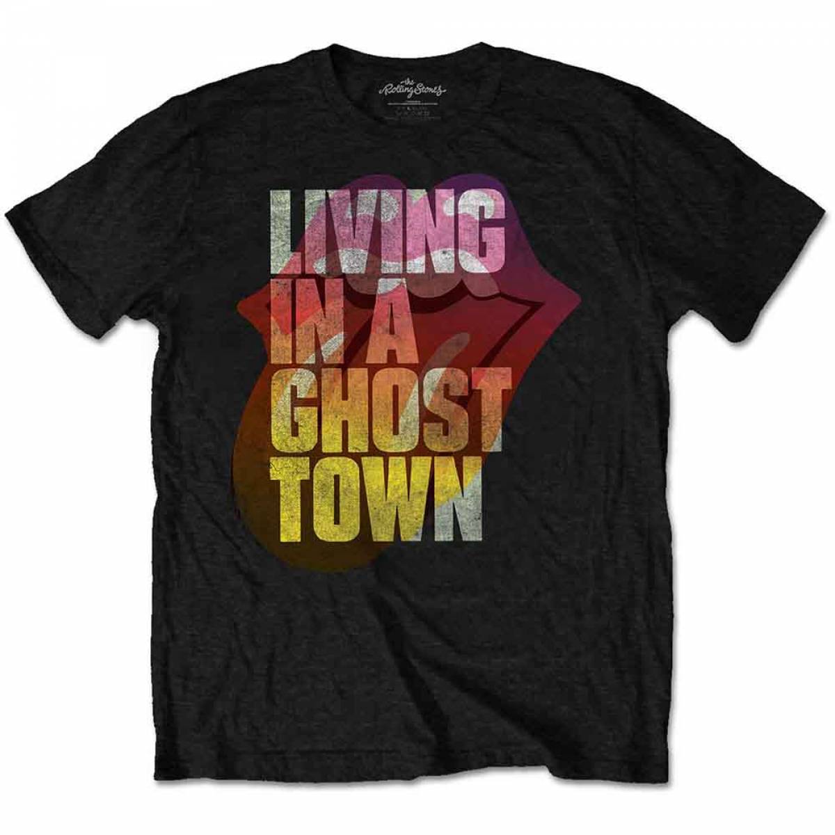 【予約商品】THE ROLLING STONES バンドTシャツ ユニセックス: Ghost Town (Black) - BLACK