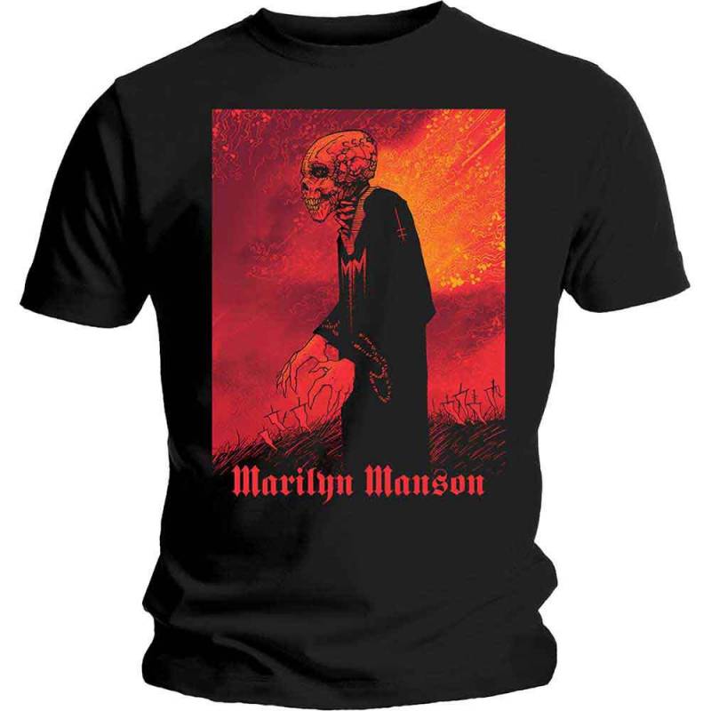 【予約商品】MARILYN MANSON バンドTシャツ ユニセックス: Mad Monk (Black)
