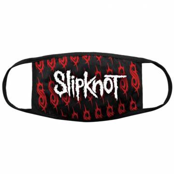 【予約商品】SLIPKNOT Face Mask: White Logo & Sigils - BLACK