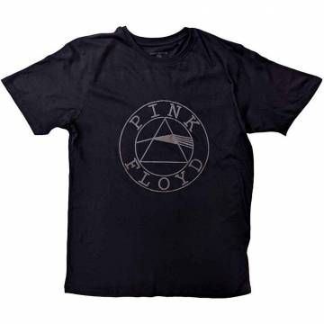 【予約商品】PINK FLOYD バンドTシャツ ユニセックス: Circle Logo (Black) (Hi-Build) - BLACK