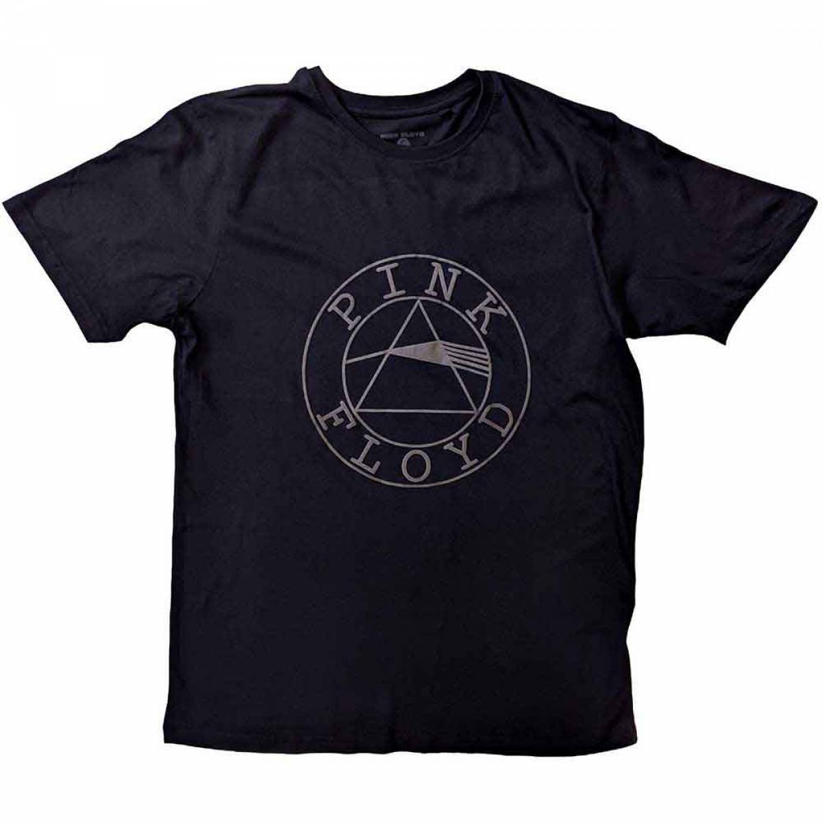 【予約商品】PINK FLOYD バンドTシャツ ユニセックス: Circle Logo (Black) (Hi-Build) - BLACK