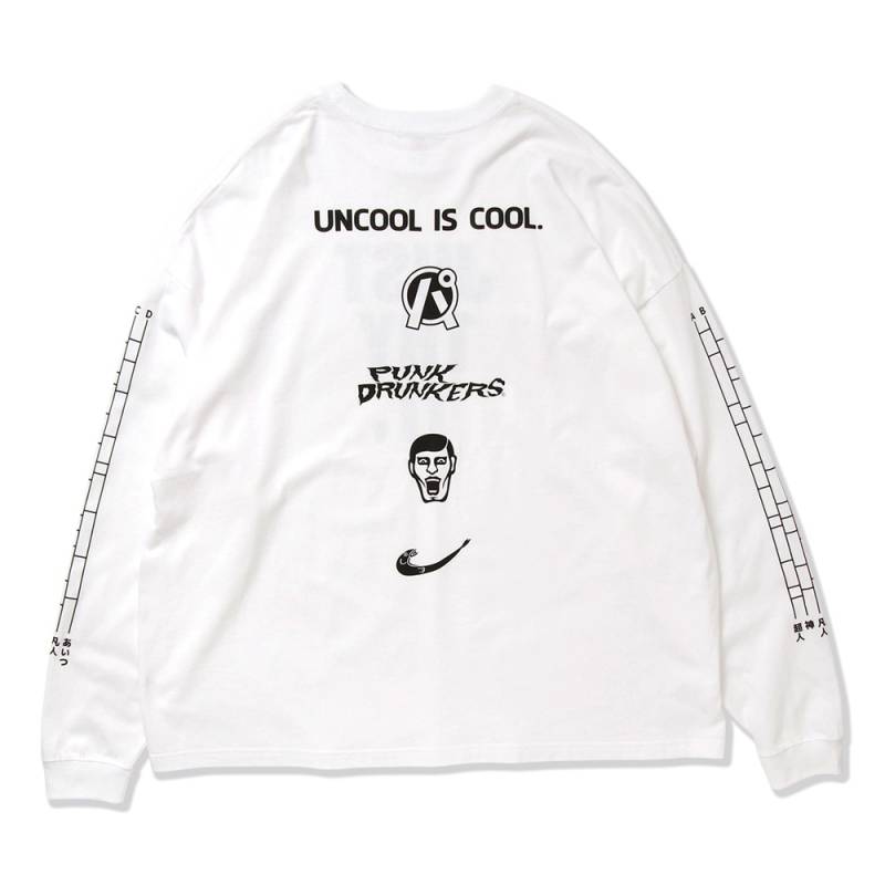 【予約商品】PUNK DRUNKERS (パンク・ドランカーズ) あみだBIGロンTEE - WHITE
