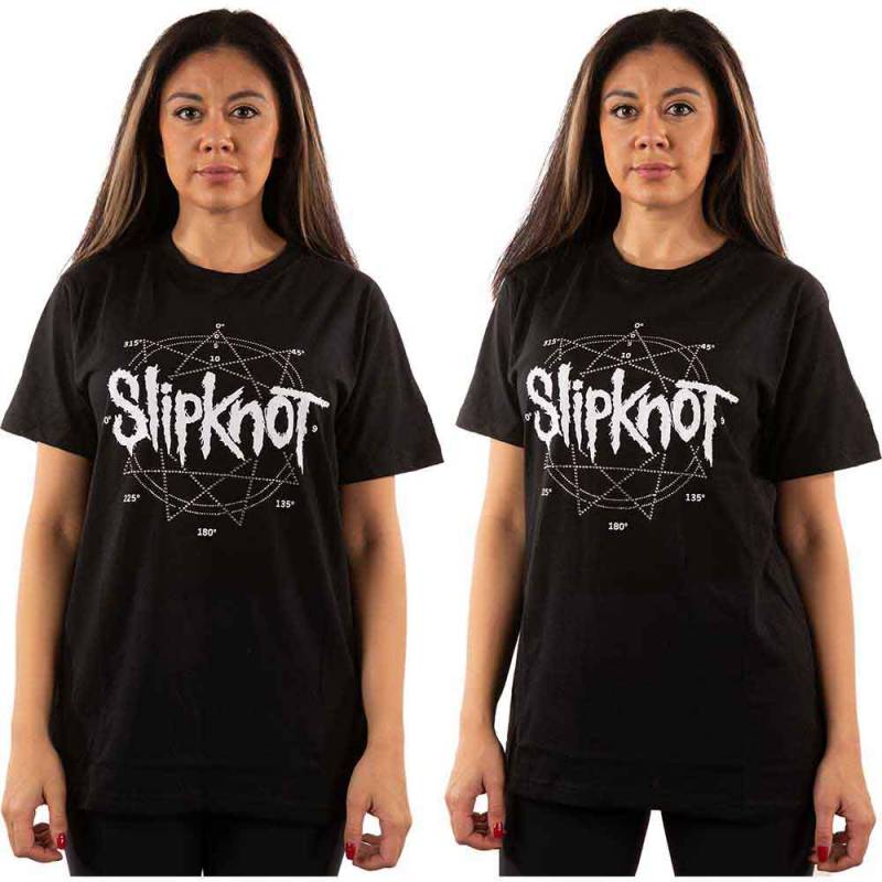 【予約商品】SLIPKNOT バンドTシャツ ユニセックス: Logo Star (Black) (Embellished) - BLACK