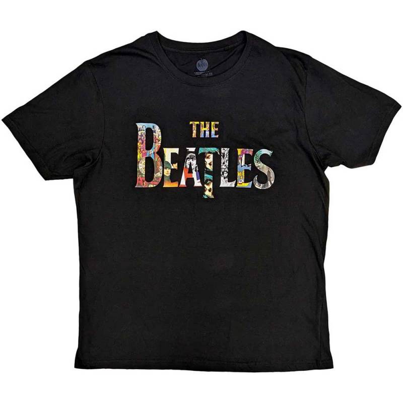 【予約商品】THE BEATLES バンドTシャツ ユニセックス: Logo Treatment (Black)