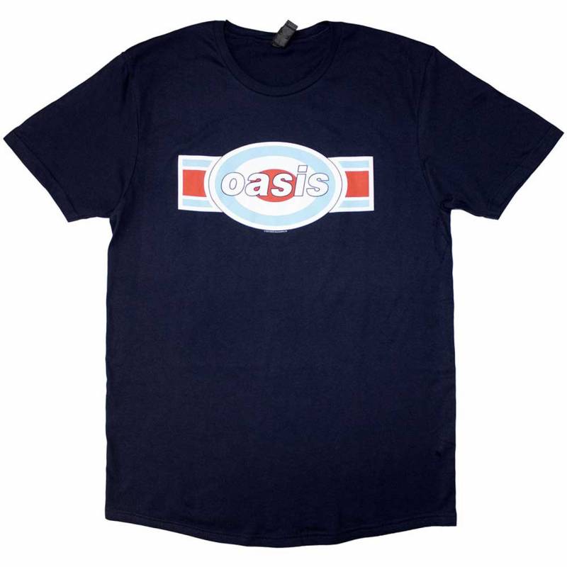 【予約商品】OASIS バンドTシャツ ユニセックス: Oblong Target (Navy Blue)