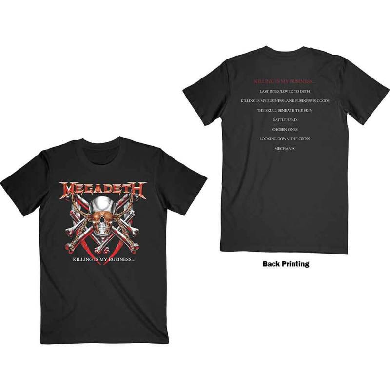 【予約商品】MEGADETH バンドTシャツ ユニセックス: Killing Is My Business (Black) (Back Print)