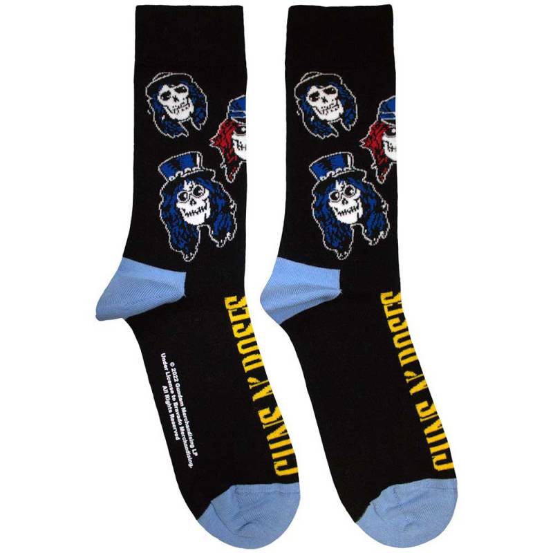 【予約商品】GUNS N' ROSES Unisex Ankle Socks: Skulls Band (Black) (UK Size 7 - 11)