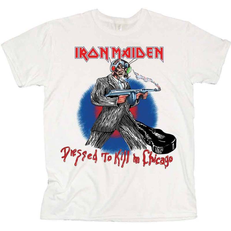 【予約商品】IRON MAIDEN バンドTシャツ ユニセックス: Chicago Mutants (White)