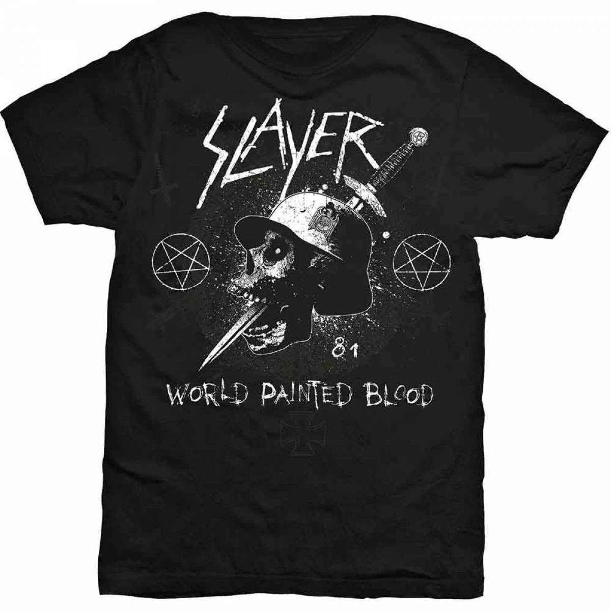 【予約商品】SLAYER バンドTシャツ ユニセックス: Dagger Skull (Black) - BLACK