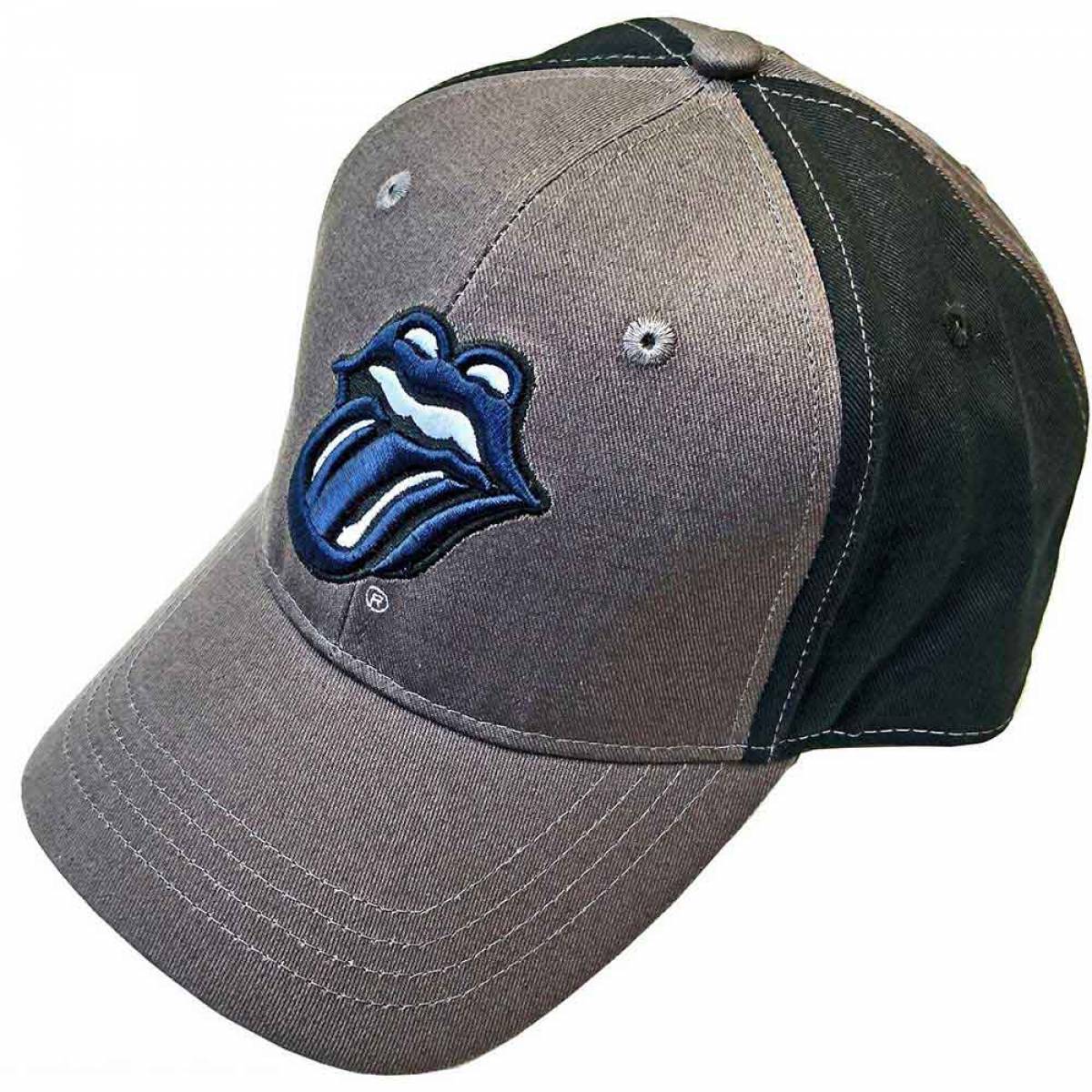【予約商品】THE ROLLING STONES Unisex Baseball Cap: Navy Tongue (Charcoal Grey & Black) (2-Tone) - CHARCOAL GREY & BLACK