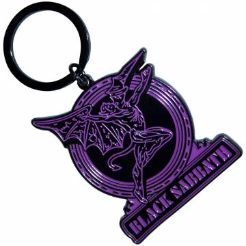 【予約商品】BLACK SABBATH  Keychain: Purple Text Logo & Daemon