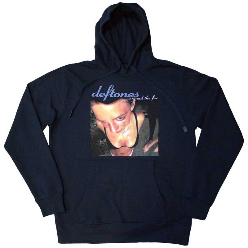 【予約商品】DEFTONES Unisex Pullover Hoodie: Around the Fur (Navy Blue)