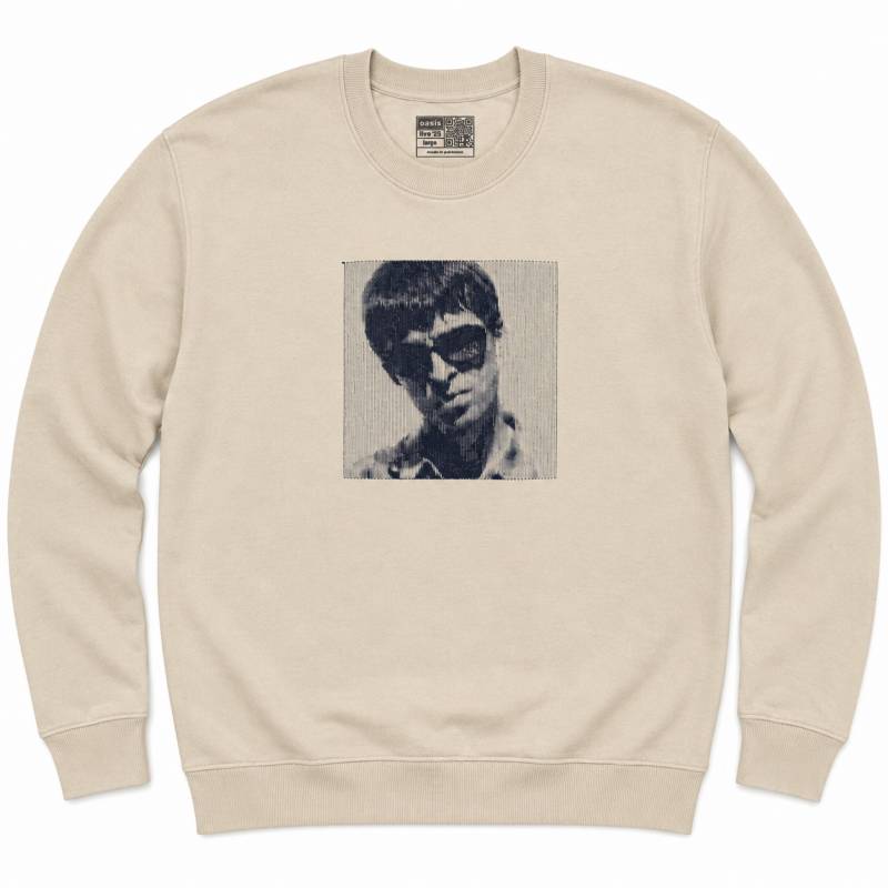 【予約商品】OASIS Unisex Sweatshirt: Noel Embroidered Portrait (Cream) (Ex-Tour)