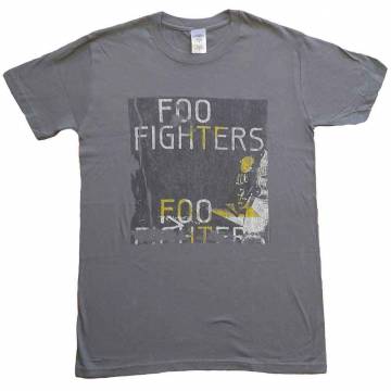 【予約商品】FOO FIGHTERS バンドTシャツ ユニセックス: Guitar (Grey) (Ex-Tour) (Small) - GREY