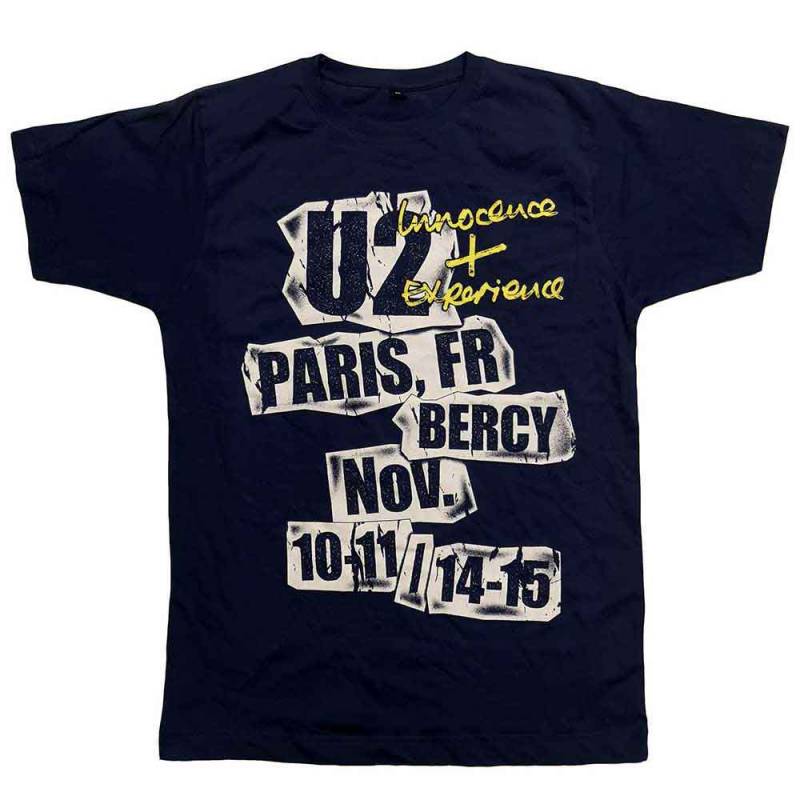 【予約商品】U2 バンドTシャツ ユニセックス: I+E Paris Event 2018 (Dark Navy Blue) (Ex-Tour)