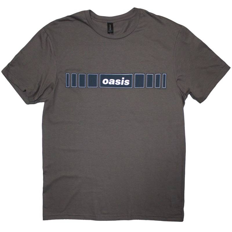 【予約商品】OASIS バンドTシャツ ユニセックス: Horizontal Bars Logo (Charcoal Grey)