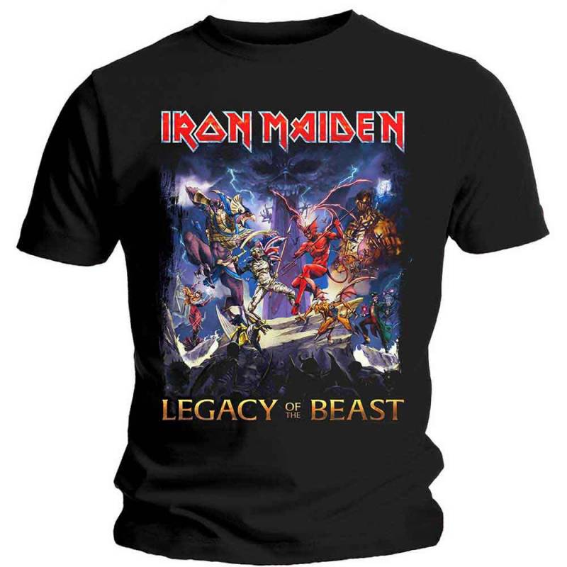 【予約商品】IRON MAIDEN バンドTシャツ ユニセックス: Legacy of the Beast (Black)