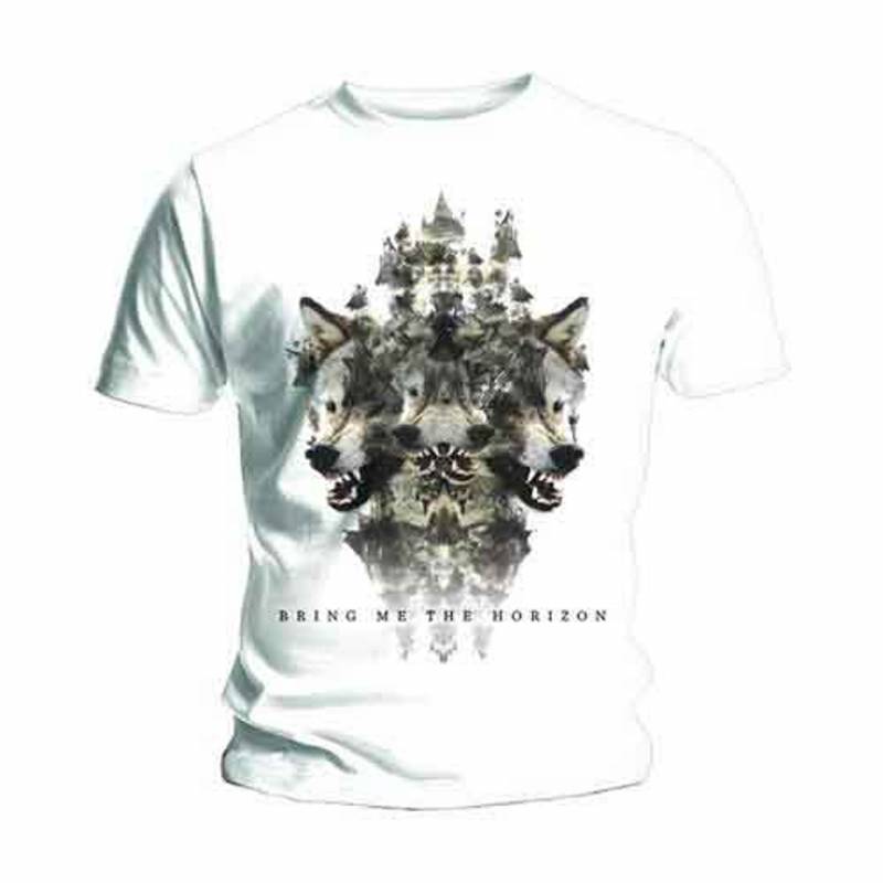 【予約商品】BRING ME THE HORIZON バンドTシャツ ユニセックス: Wolven Version 2 (White) (XX-Large)