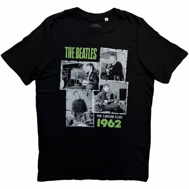 【予約商品】THE BEATLES バンドTシャツ ユニセックス: Cavern Shots 1962 (Black)