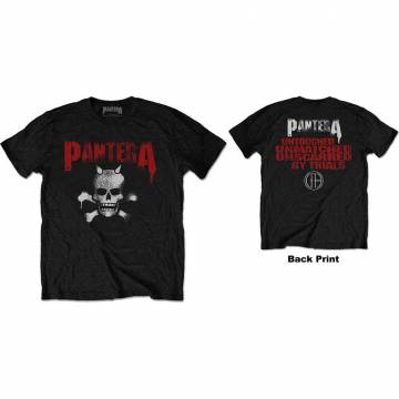 【予約商品】PANTERA ユニセックスTシャツ: Horned Skull Stencil (Back Print)