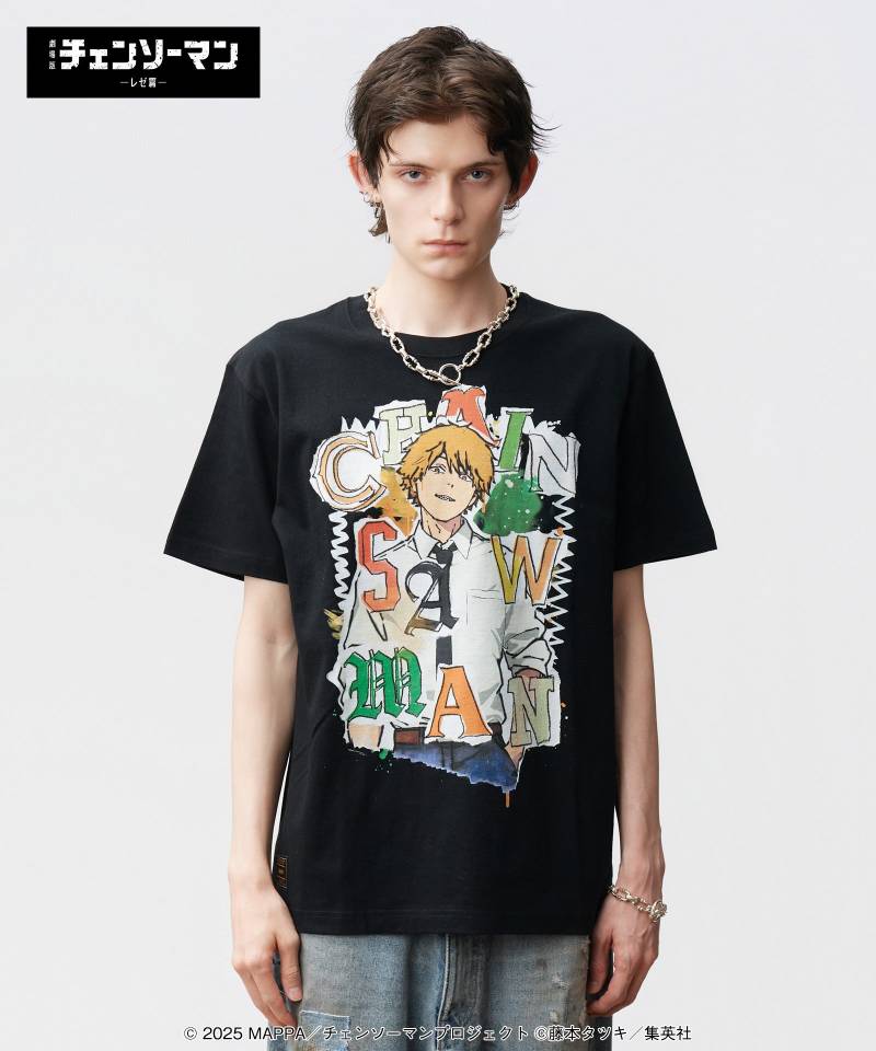【予約商品】チェンソーマンxglamb(グラム) Denji T-shirt II / デンジTシャツ2 - Black